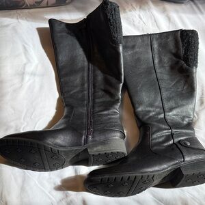Life Stride Black Heeled Boots Wide Calf